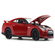 Bburago 2017 Nissan GT-R R35 Red 1:24 Bburago with Acrylic Case Licensed Diecast Scale Model Car Collectible