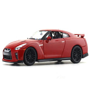 Bburago 2017 Nissan GT-R R35 Red 1:24 Bburago with Acrylic Case Licensed Diecast Scale Model Car Collectible