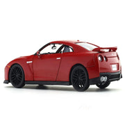 Bburago 2017 Nissan GT-R R35 Red 1:24 Bburago with Acrylic Case Licensed Diecast Scale Model Car Collectible