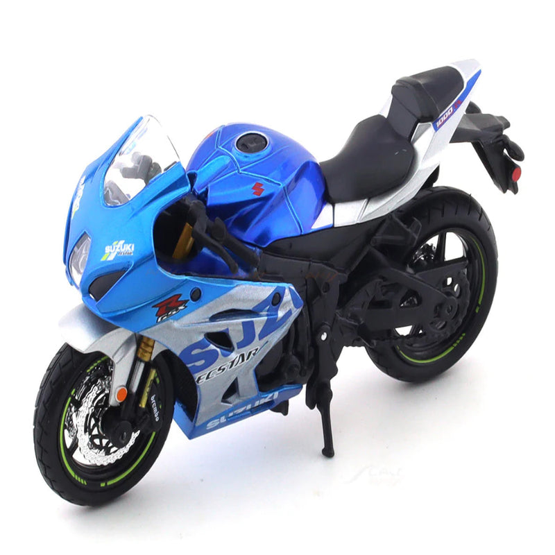 Bburago 2021 Suzuki GSX-R1000 R blue 1:18 diecast scale model bike collectible