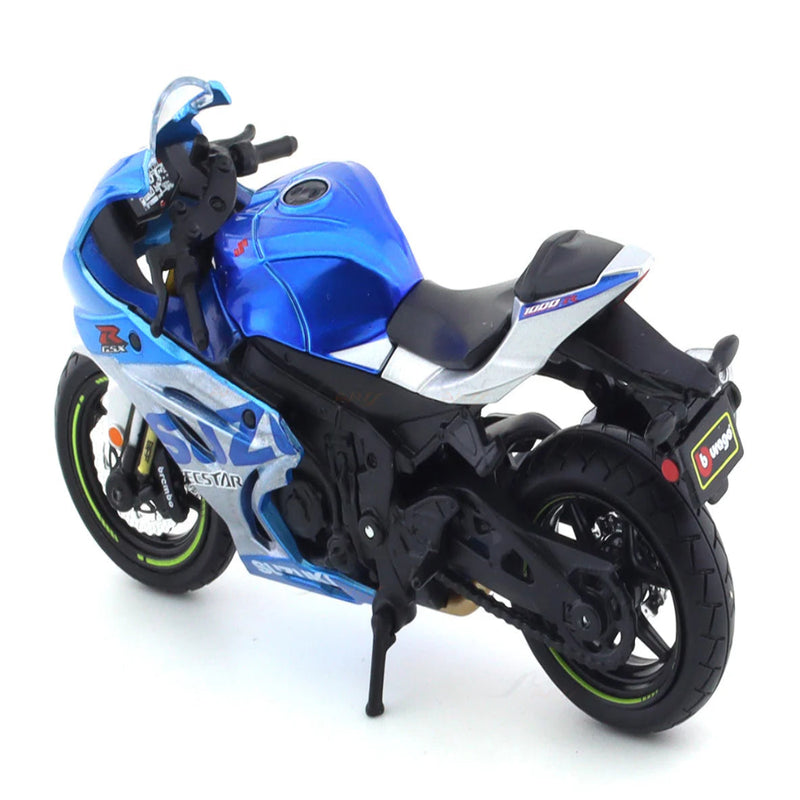 Bburago 2021 Suzuki GSX-R1000 R blue 1:18 diecast scale model bike collectible