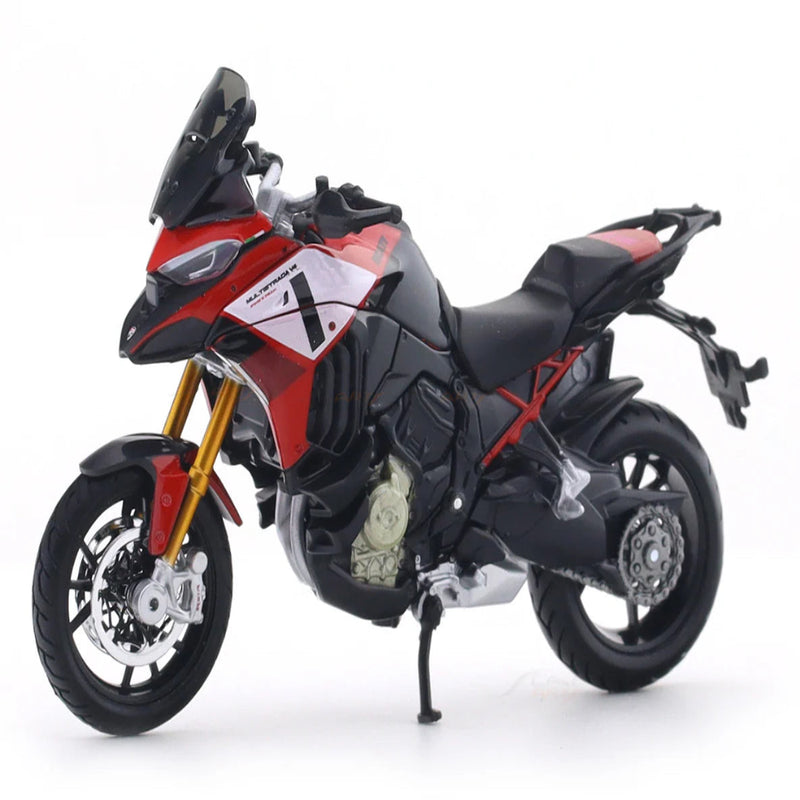 Bburago 2022 Ducati Multistrada V4 1:18 Bburago Licensed Diecast Scale Model Bike Collectible