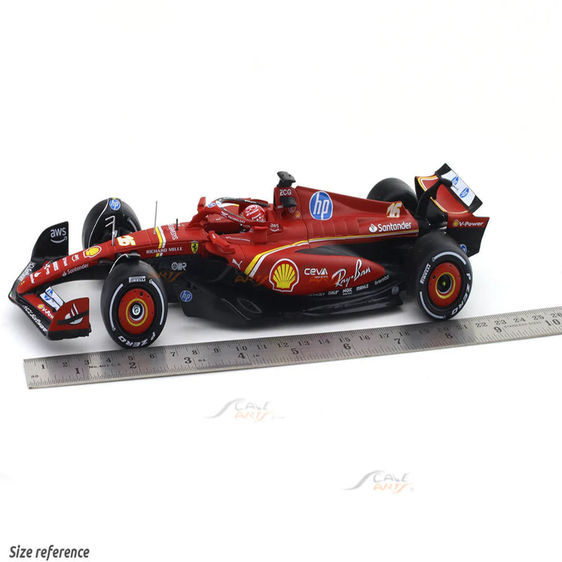 Bburago 2024 Ferrari SF24 #16 Clarles Leclerc 1:24 Bburago licensed Formula 1 diecast scale model car