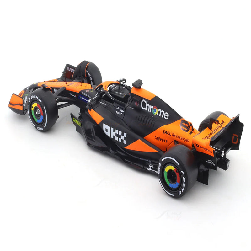 Bburago 2024 McLaren MCL38 No.81 with figure 1:24 Bburago licensed diecast Scale Model car collectible