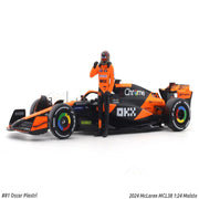 Bburago 2024 McLaren MCL38 No.81 with figure 1:24 Bburago licensed diecast Scale Model car collectible