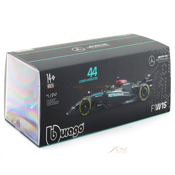 Bburago 2024 Mercedes-AMG W15 #44 Lewis Hamilton 1:24 Bburago licensed Formula 1 diecast scale model car