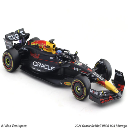 Bburago 2024 Oracle RebBull RB20 #1 Max Verstappen 1:24 Bburago licensed Formula 1 diecast scale model car-Vehicles-Bburago-Toycra