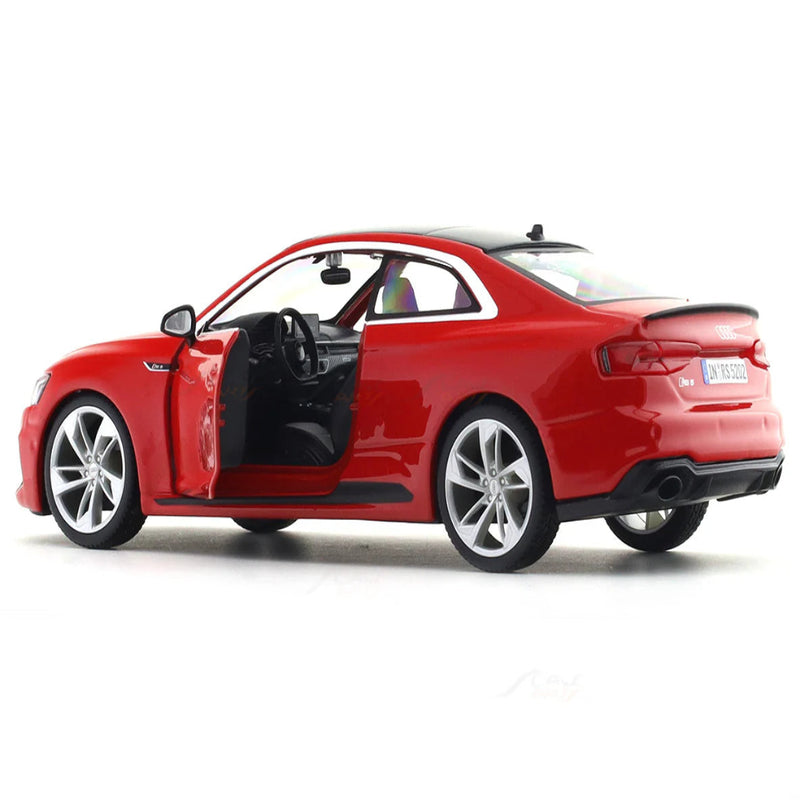Bburago Audi RS 5 Coupe Red 1:24 Bburago with Acrylic Case Licensed Diecast Scale Model Car Collectible