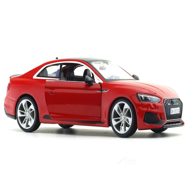 Bburago Audi RS 5 Coupe Red 1:24 Bburago with Acrylic Case Licensed Diecast Scale Model Car Collectible