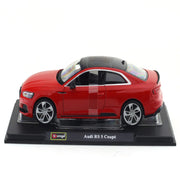 Bburago Audi RS 5 Coupe Red 1:24 Bburago with Acrylic Case Licensed Diecast Scale Model Car Collectible