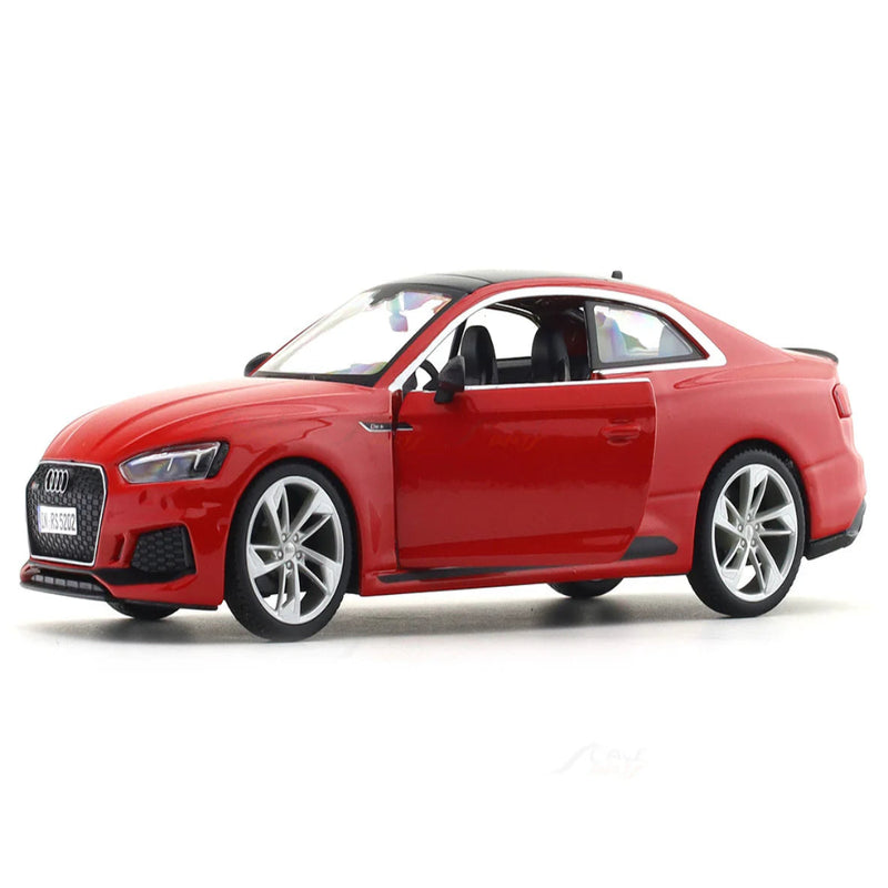 Bburago Audi RS 5 Coupe Red 1:24 Bburago with Acrylic Case Licensed Diecast Scale Model Car Collectible