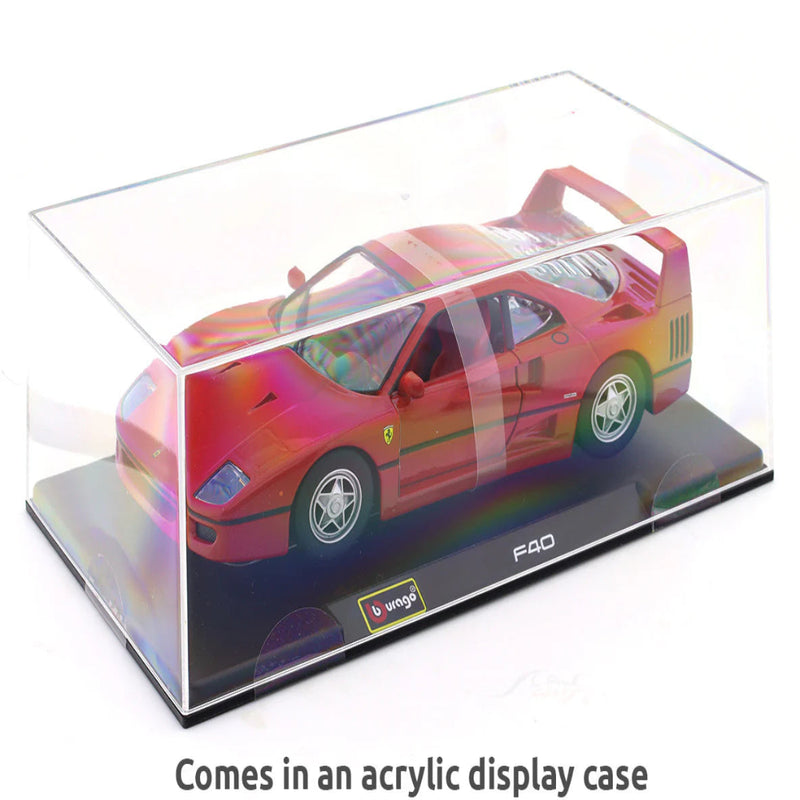 Bburago Ferrari F40 with Acrylic case 1:24 Bburago licensed diecast Scale Model car collectible