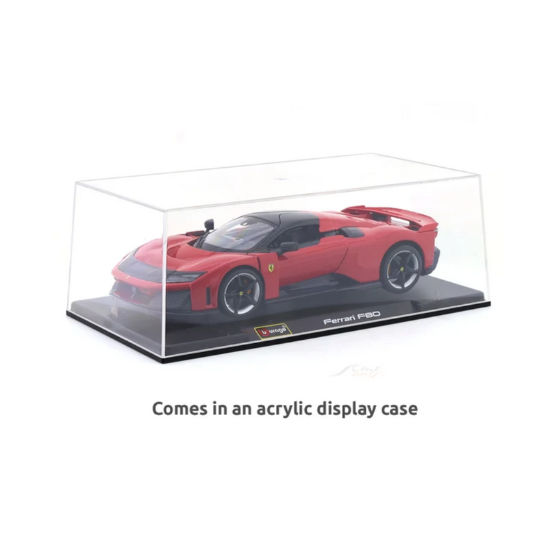 Bburago Ferrari F80 with Acrylic Case 1:24 Licensed Diecast Model Car