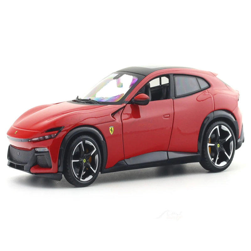 Bburago Ferrari Purosangue Red 1:24 Bburago Licensed Diecast Scale Model Car with Acrylic Cover