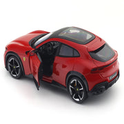 Bburago Ferrari Purosangue Red 1:24 Bburago Licensed Diecast Scale Model Car with Acrylic Cover