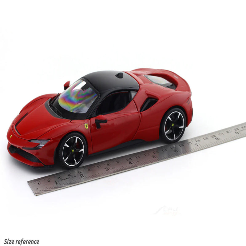 Bburago Ferrari SF90 Stradale with Acrylic case 1:24 Bburago licensed diecast Scale Model car collectible