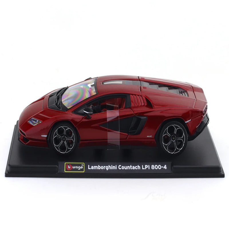 Bburago Lamborghini Countach LPI 800-4 red 1:24 Bburago with Acrylic Case Licensed Diecast Scale Model Car Collectible