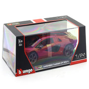 Bburago Lamborghini Countach LPI 800-4 red 1:24 Bburago with Acrylic Case Licensed Diecast Scale Model Car Collectible