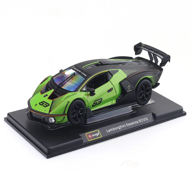 Bburago Lamborghini Essenza SCV12 1:24 Bburago with Acrylic Case Licensed Diecast Scale Model Car Collectible