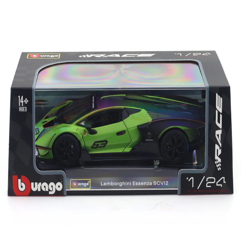 Bburago Lamborghini Essenza SCV12 1:24 Bburago with Acrylic Case Licensed Diecast Scale Model Car Collectible