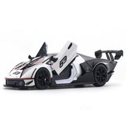 Bburago Lamborghini Essenza SCV12 White 1:24 Bburago with Acrylic Case Licensed Diecast Scale Model Car Collectible