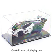 Bburago Lamborghini Essenza SCV12 White 1:24 Bburago with Acrylic Case Licensed Diecast Scale Model Car Collectible