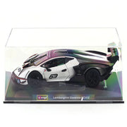 Bburago Lamborghini Essenza SCV12 White 1:24 Bburago with Acrylic Case Licensed Diecast Scale Model Car Collectible