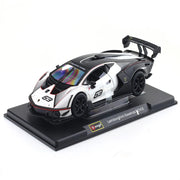 Bburago Lamborghini Essenza SCV12 White 1:24 Bburago with Acrylic Case Licensed Diecast Scale Model Car Collectible