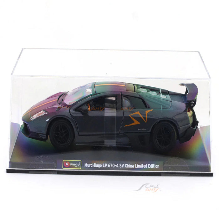 Bburago Lamborghini Murcielago LP670-4 SV China Edition with Acrylic Case 1:24 Bburago Licensed Diecast Scale Model Car Collectible-Vehicles-Bburago-Toycra