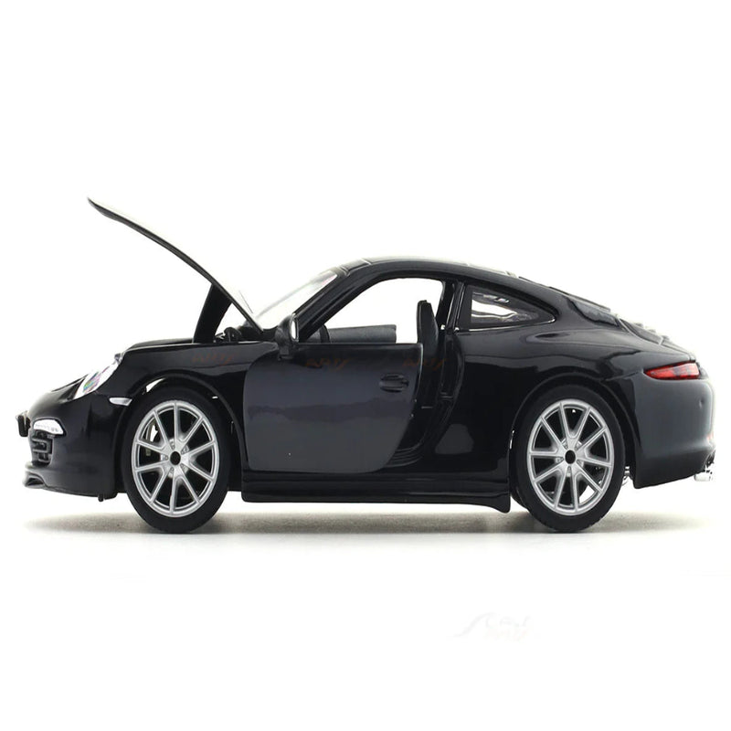 Bburago Porsche 911 Carrera S- Black 1:24 Bburago with Acrylic Case Licensed Diecast Scale Model Car Collectible
