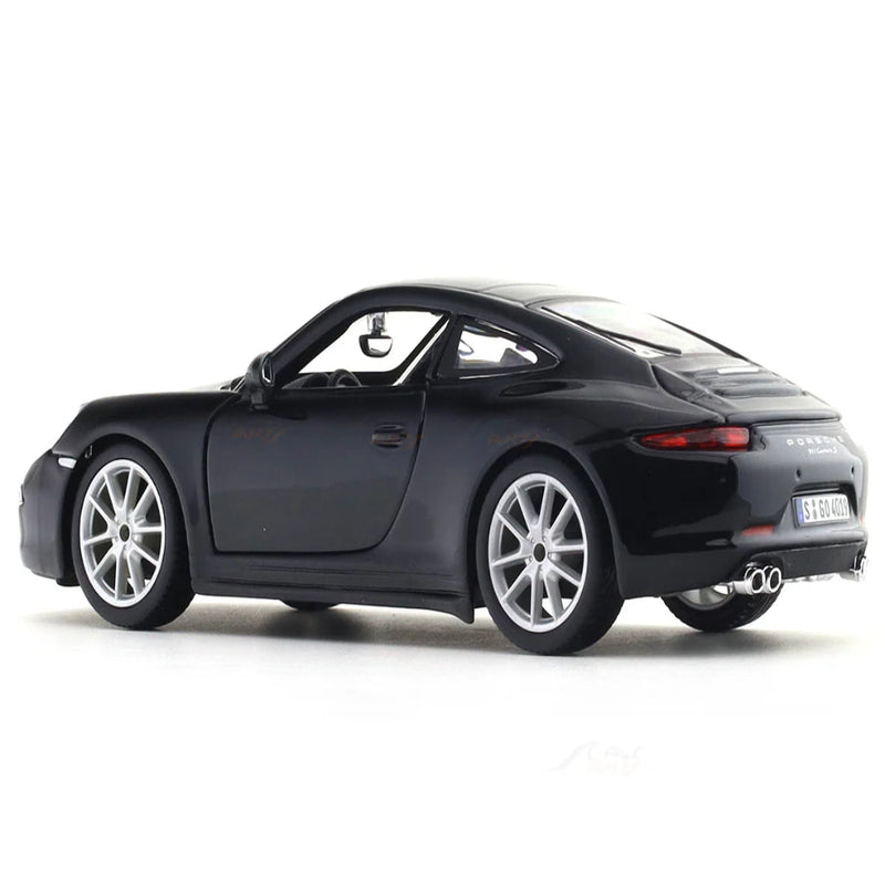 Bburago Porsche 911 Carrera S- Black 1:24 Bburago with Acrylic Case Licensed Diecast Scale Model Car Collectible