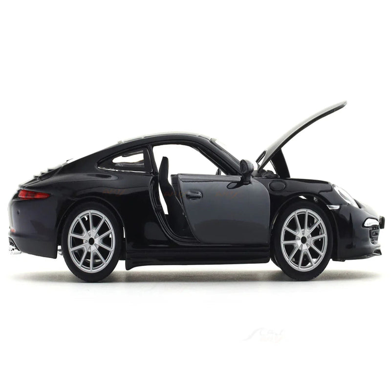 Bburago Porsche 911 Carrera S- Black 1:24 Bburago with Acrylic Case Licensed Diecast Scale Model Car Collectible