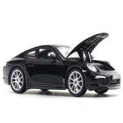 Bburago Porsche 911 Carrera S- Black 1:24 Bburago with Acrylic Case Licensed Diecast Scale Model Car Collectible