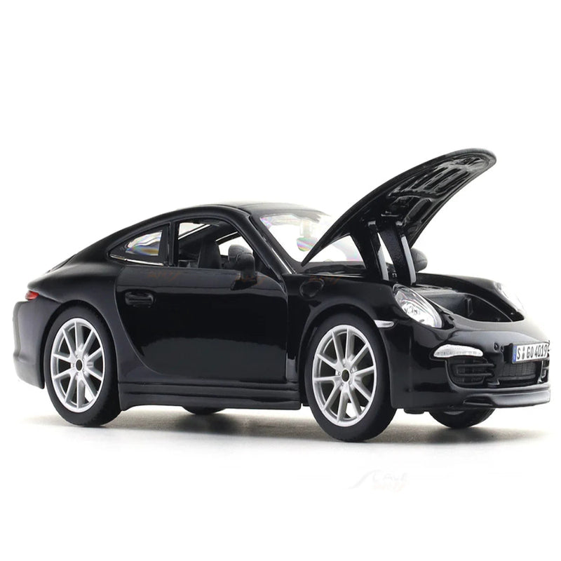 Bburago Porsche 911 Carrera S- Black 1:24 Bburago with Acrylic Case Licensed Diecast Scale Model Car Collectible