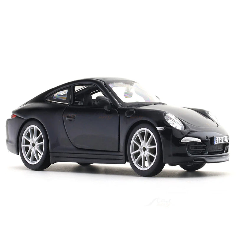 Bburago Porsche 911 Carrera S- Black 1:24 Bburago with Acrylic Case Licensed Diecast Scale Model Car Collectible