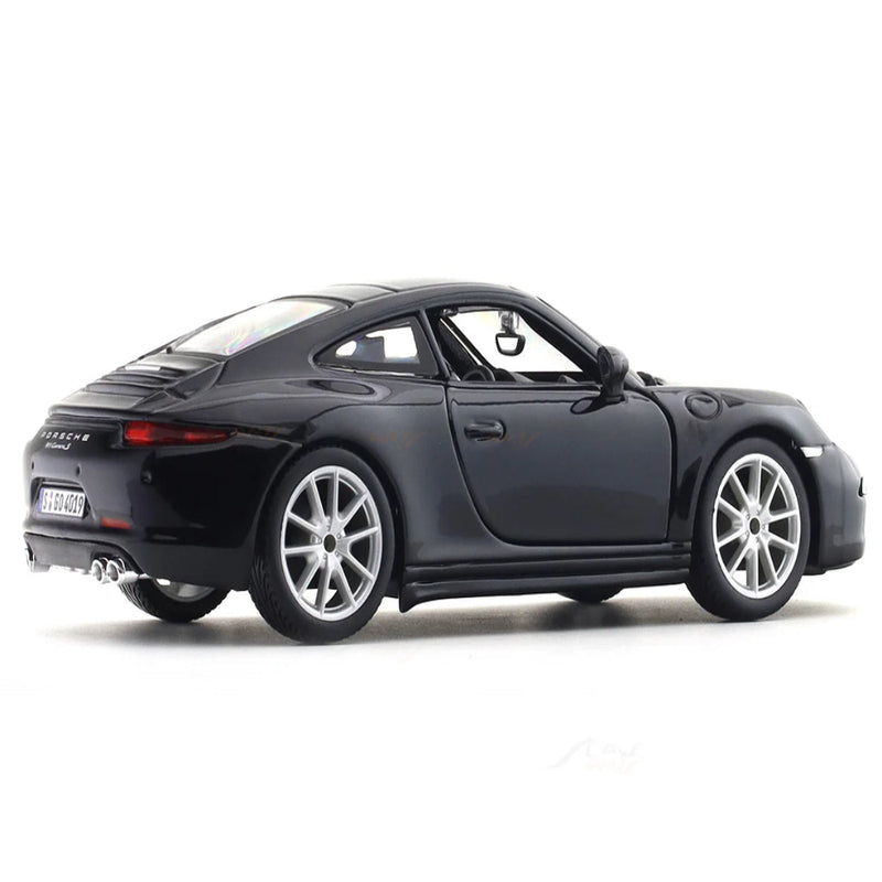 Bburago Porsche 911 Carrera S- Black 1:24 Bburago with Acrylic Case Licensed Diecast Scale Model Car Collectible