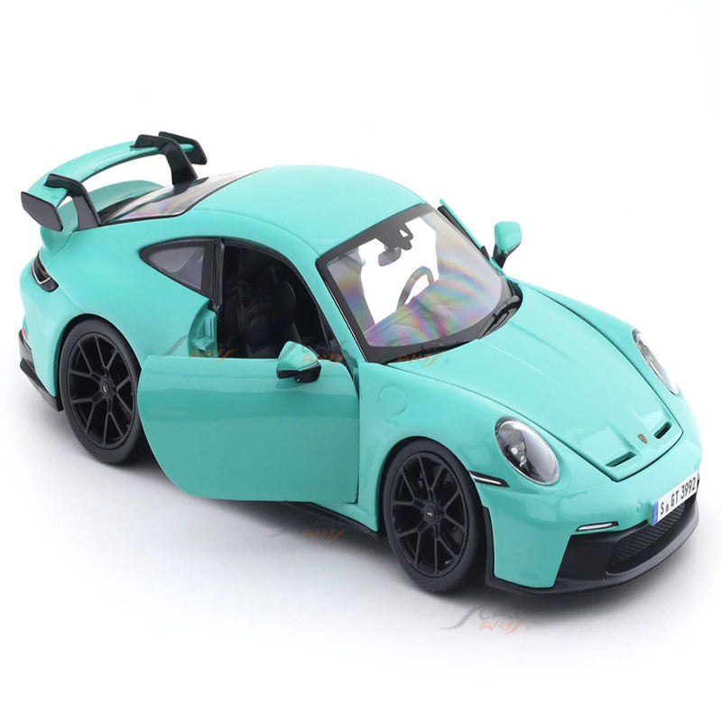 Bburago Porsche 911 GT3 Green with Acrylic Case 1:24 Bburago Licensed Diecast Model car