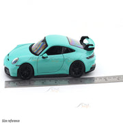 Bburago Porsche 911 GT3 Green with Acrylic Case 1:24 Bburago Licensed Diecast Model car