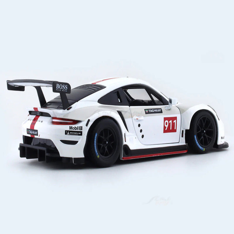 Bburago Porsche 911 RSR White 1:24 Bburago licensed diecast Scale Model car