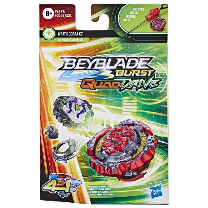Beyblade Burst QuadDrive Wrath Cobra C7 Spinning Top Starter Pack-Action & Toy Figures-Beyblade-Toycra