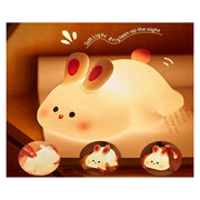 Big Face Silicone Squishy Rabbit Night Light