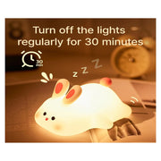 Big Face Silicone Squishy Rabbit Night Light