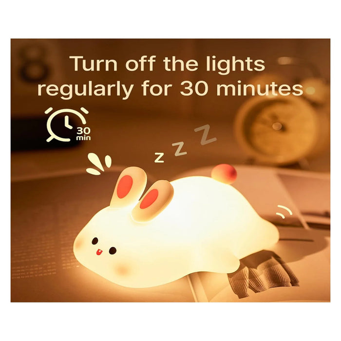 Big Face Silicone Squishy Rabbit Night Light-Electronic Toys-Bright International-Toycra