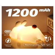 Big Face Silicone Squishy Rabbit Night Light