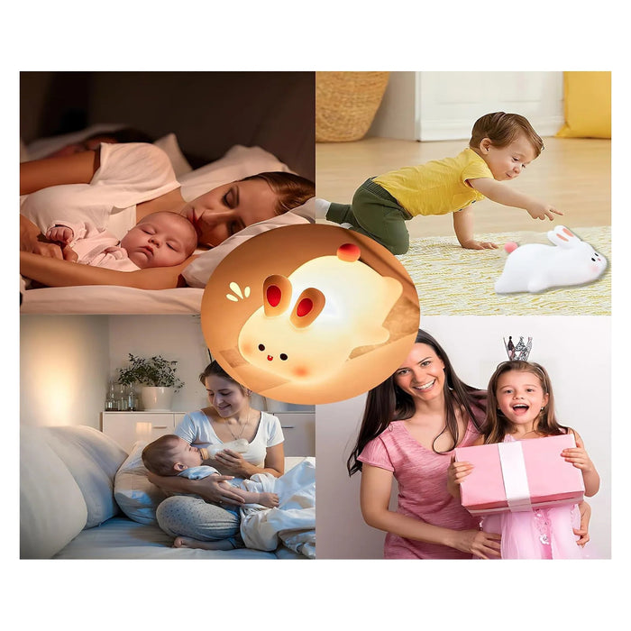 Big Face Silicone Squishy Rabbit Night Light-Electronic Toys-Bright International-Toycra
