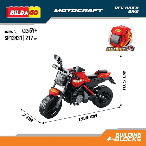 Bildago Motocraft Rev Rider Bike Creative Building Blocks(217 pcs)