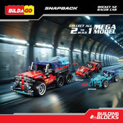 Bildago-Snapback Rocket X2 Pull Back Racer Car(204 pcs)