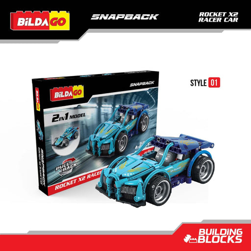 Bildago-Snapback Rocket X2 Pull Back Racer Car(204 pcs)