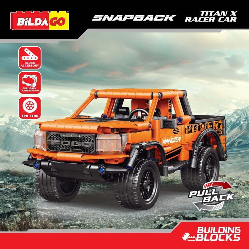 Bildago-Snapback Titan X Pull Back Racer Car (474 pcs)