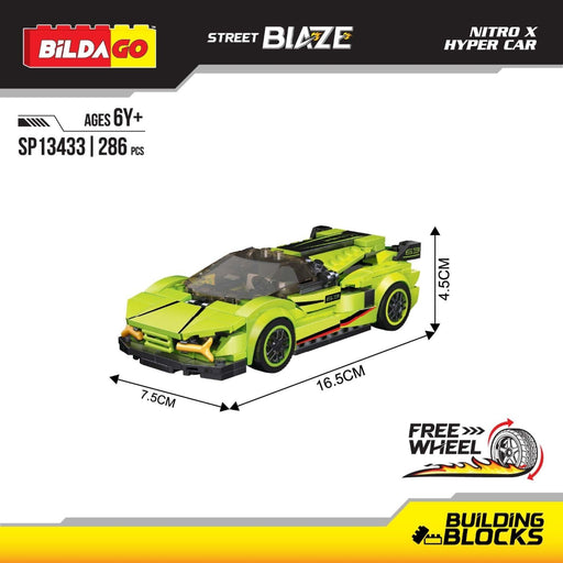 Bildago Street Blaze Nitro X Hyper Car – 286 PCS Building Block Set